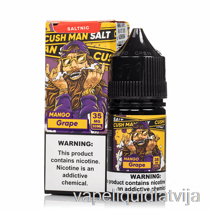 Cush Man - Mango Grape - šķebinošs Sāls - 30ml 50mg Vape šķidrums